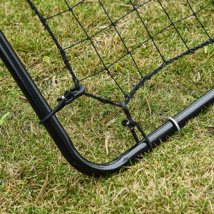 Rebounder til fodbold reboundervæg bærbar med slagzone reboundnet kickback reboundvæg reboundvæg til baseball basketball fodboldmål til børn og unge træning 75x126cm, sort