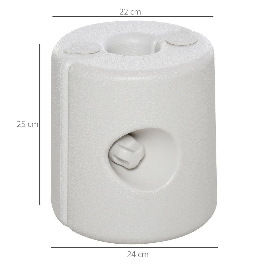 Vægte til pavillon, fyldbart stativ, festteltfødder, 4 stk., PE Ø24xH25cm, hvid
