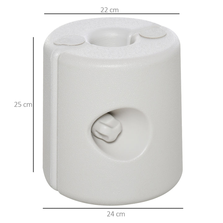 Vægte til pavillon, fyldbart stativ, festteltfødder, 4 stk., PE Ø24xH25cm, hvid