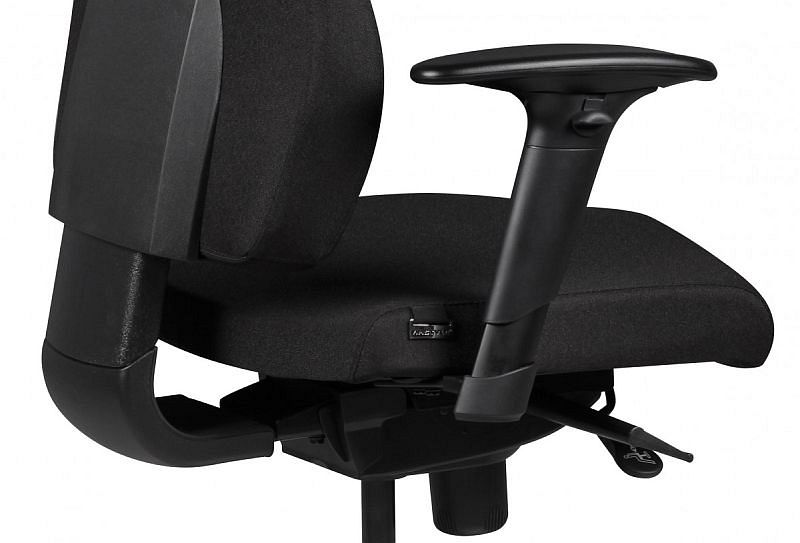 Ergonomisk kontorstol med nakkestøtte, moderne look, sort