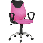 Børneskrivebord Sort Pink til børn fra 6 år med ryglæn Børnedrejestol Børnestol ergonomisk | Højdejusterbar stol