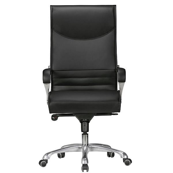 Kontorstol BIGBOSS, imiteret læder, X-XL, 120 kg, højdejusterbar og drejbar, sort