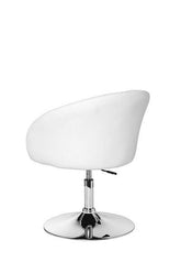 Designer relax lænestol / loungestol i kunstlæder, hvid