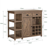 Køkkenskænk / barbord med plads til vin, barbord, 110 x 55 x 95 cm