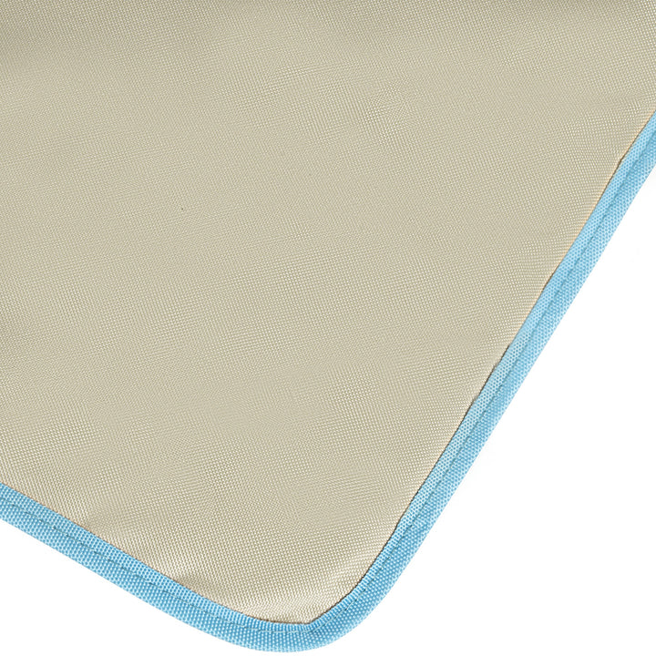 Sæt med 2 strandmåtter, justerbare, foldbare, 124L x 53B x 37-50H cm, beige