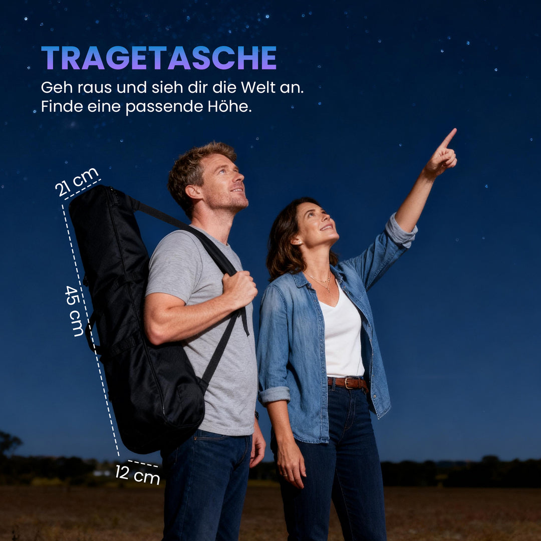 Teleskop for astronomibegyndere og voksne, 70 mm blænde, 400 mm AZ-fatning, astronomisk refraktor med stativ