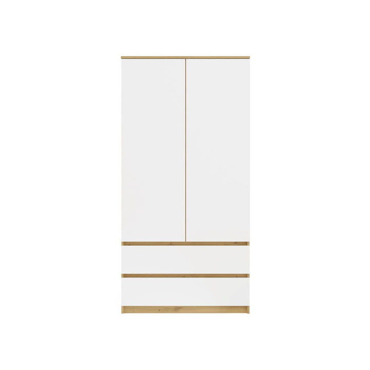 Klædeskab, Bredde: 90 cm Højde: 180 cm Dybde: 50 cm, naturfarvet