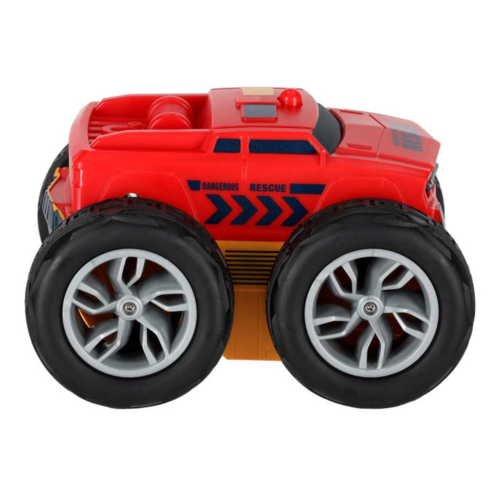 RC Revolt 2 Sided Rescue Racer fjernbetjent bil blå