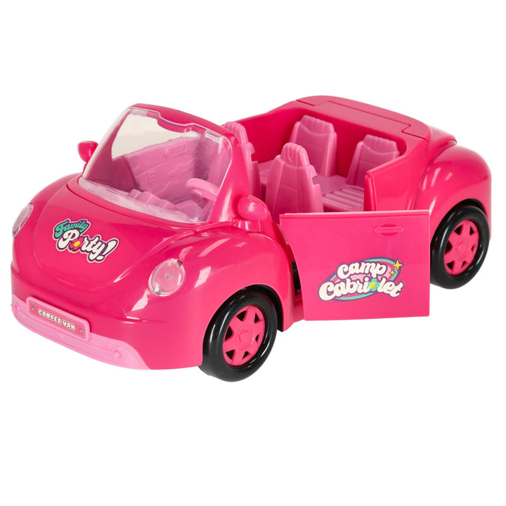 Bil til dukker cabriolet pink 4 el.