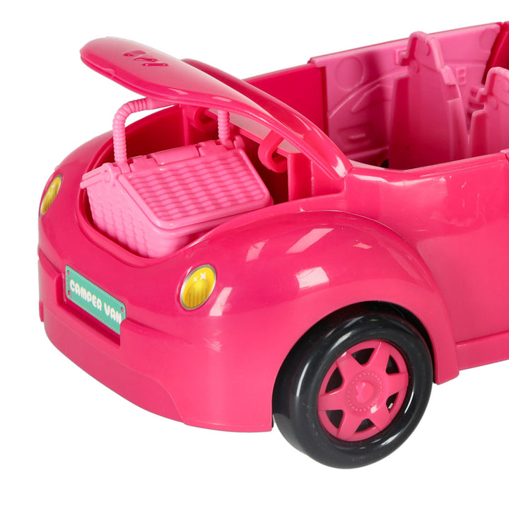 Bil til dukker cabriolet pink 4 el.