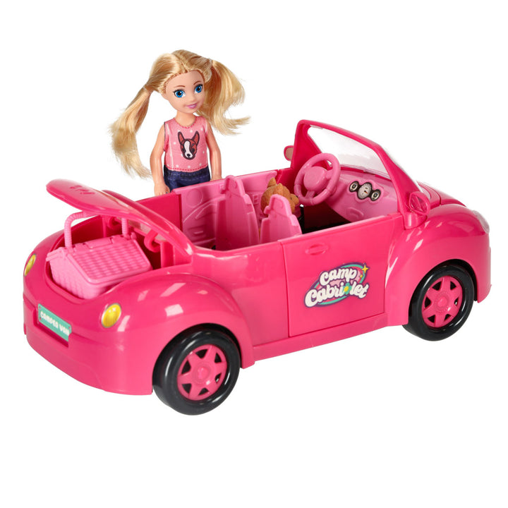 Bil til dukker cabriolet pink 4 el.