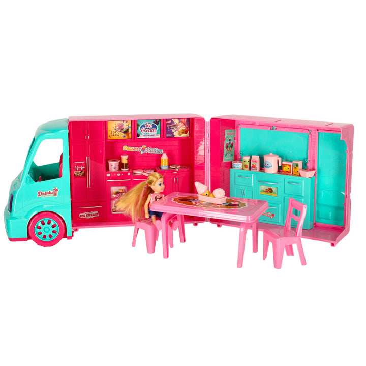 Dukke food truck sæt 21 el.
