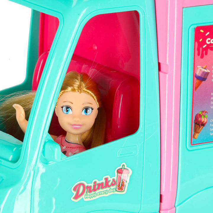 Dukke food truck sæt 21 el.