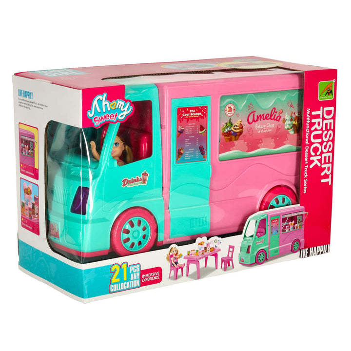 Dukke food truck sæt 21 el.