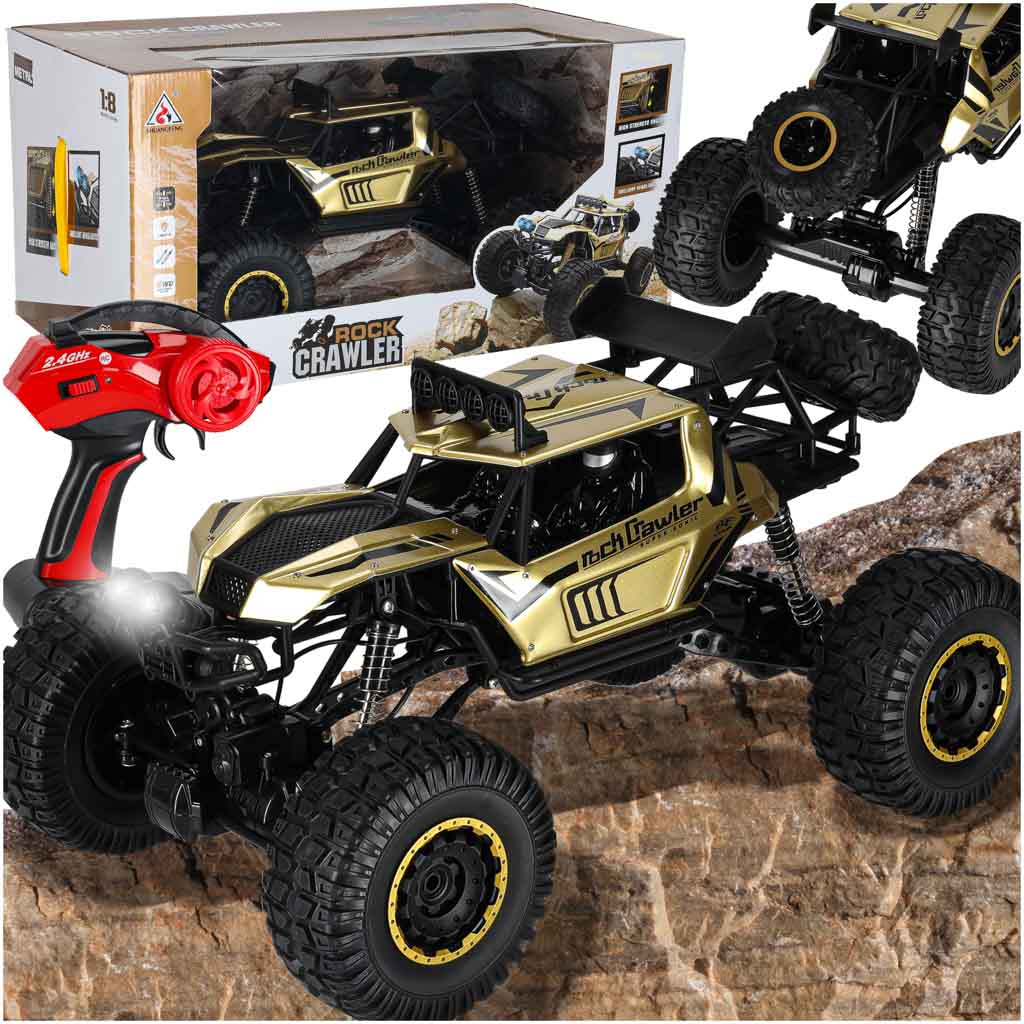 RC-bil Rock Crawler 2.4GHz 1:8 51cm guld