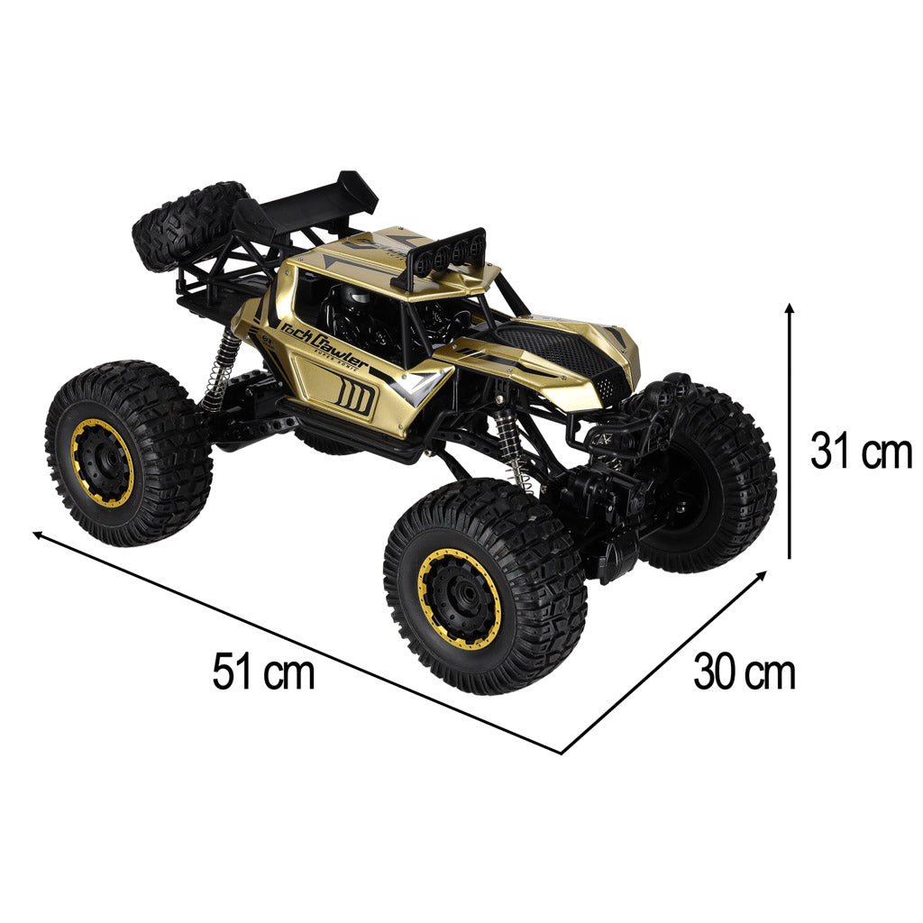RC-bil Rock Crawler 2.4GHz 1:8 51cm guld