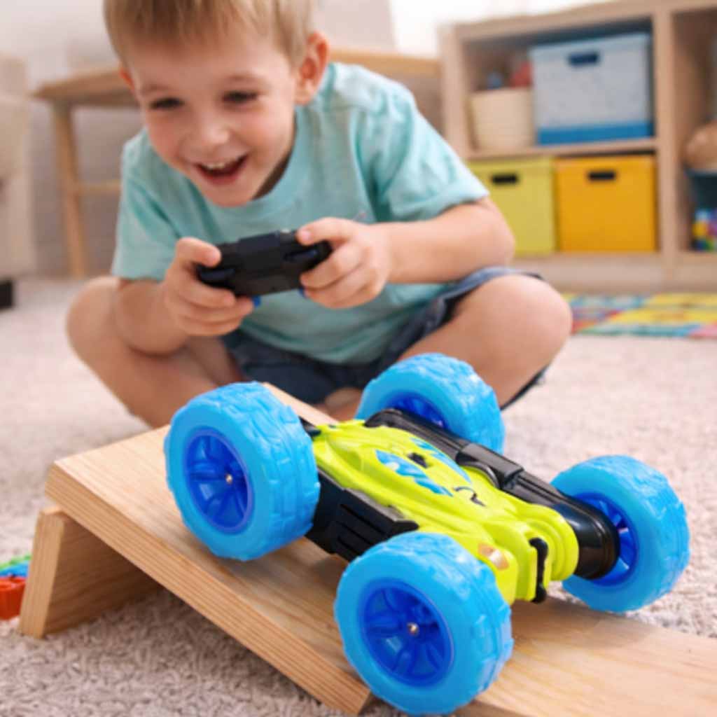RC Revolt Flip Speeder fjernbetjent bil med lysende hjul