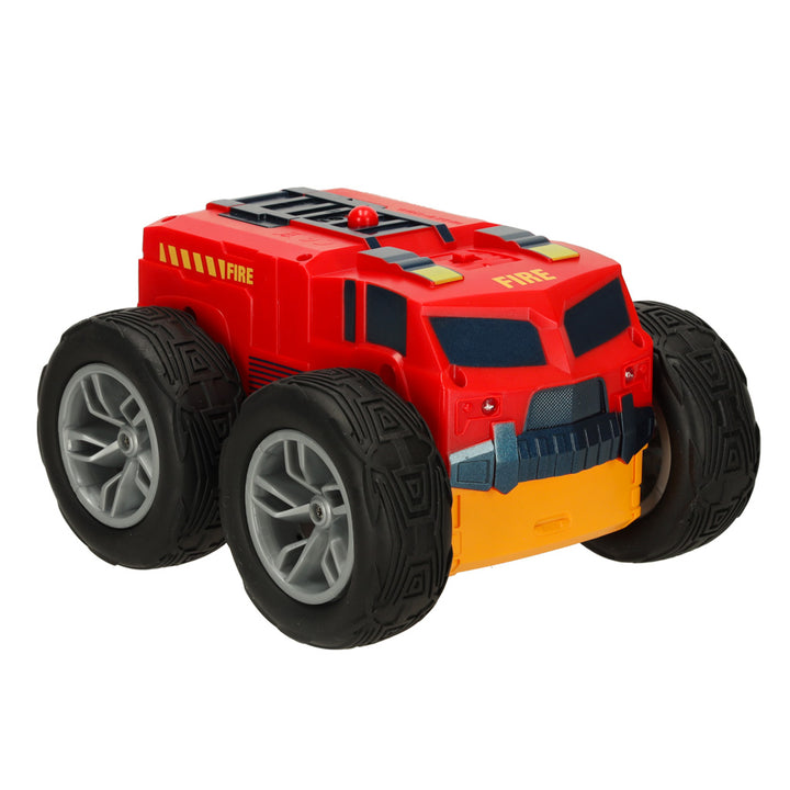 RC Revolt 2 Sided Rescue Racer fjernbetjent bil blå
