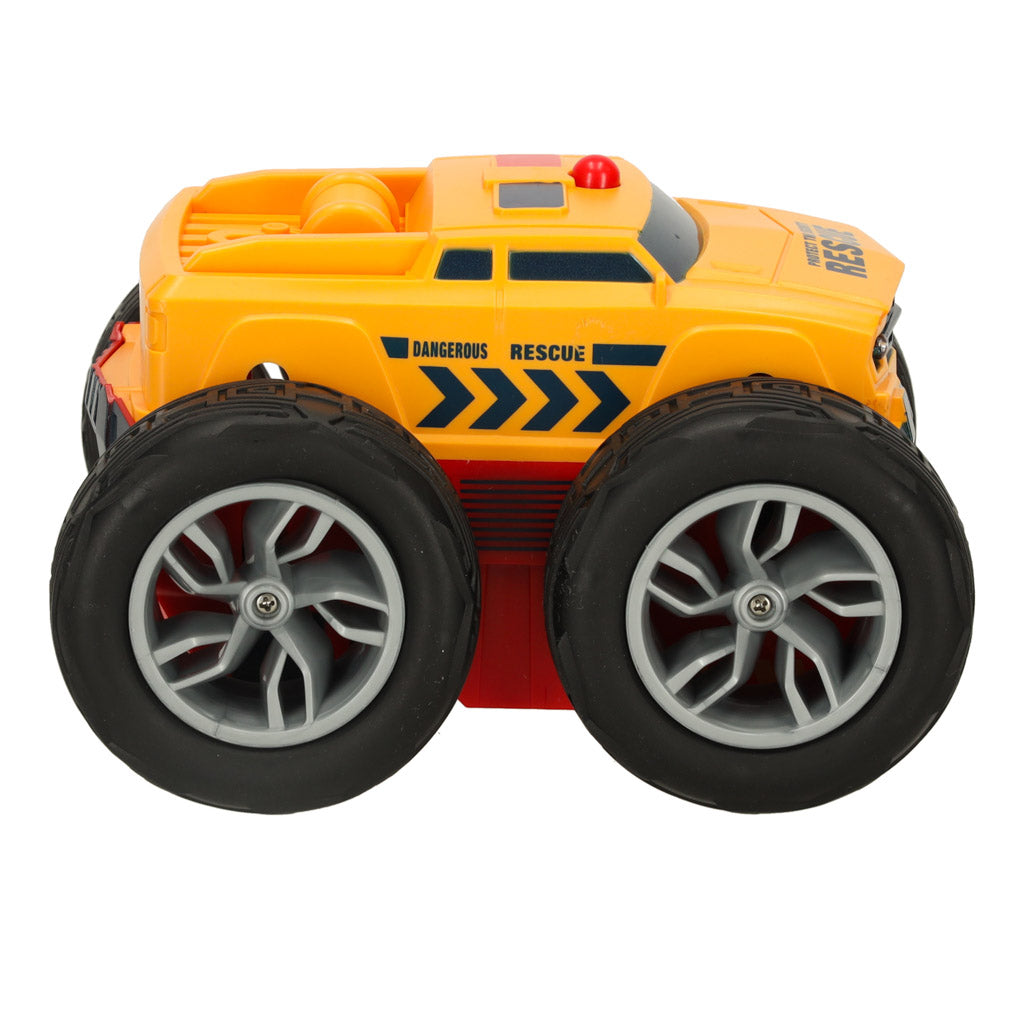 RC Revolt 2 Sided Rescue Racer fjernbetjent bil blå
