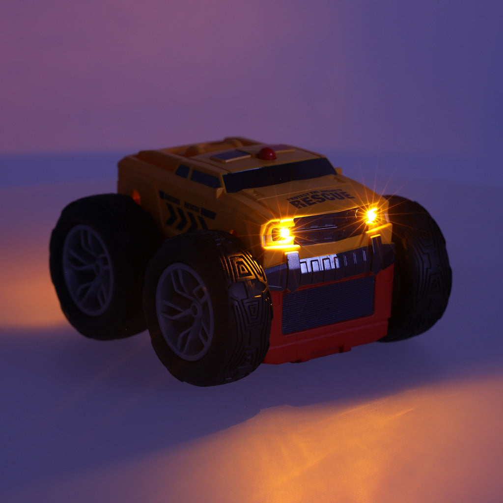 RC Revolt 2 Sided Rescue Racer fjernbetjent bil blå