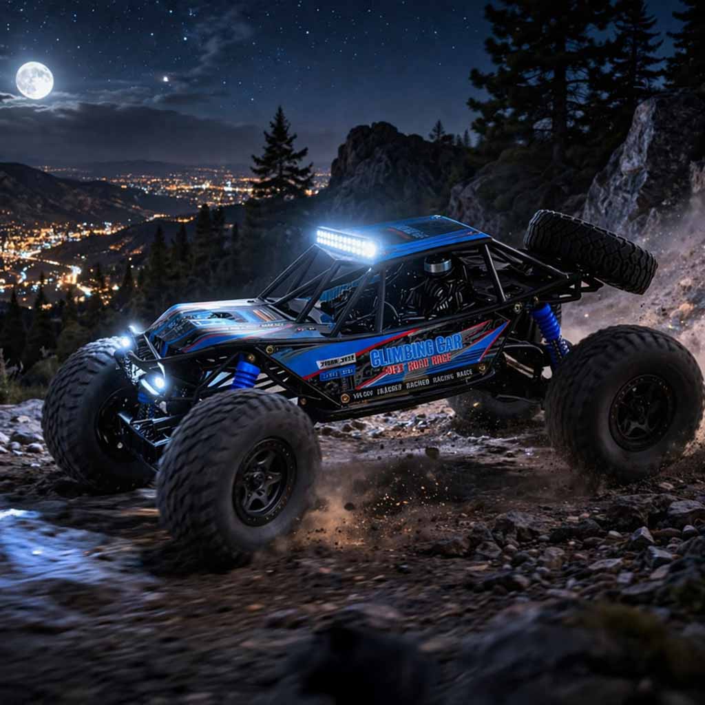 RC Crawler klatrebil 1:10 4WD 48cm blå