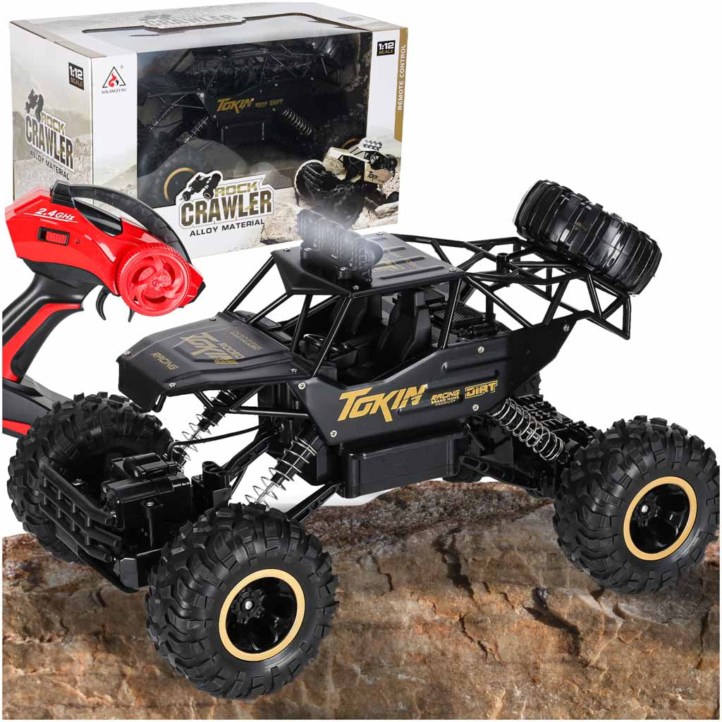 RC-bil Rock Crawler 1:12 4WD METAL sort