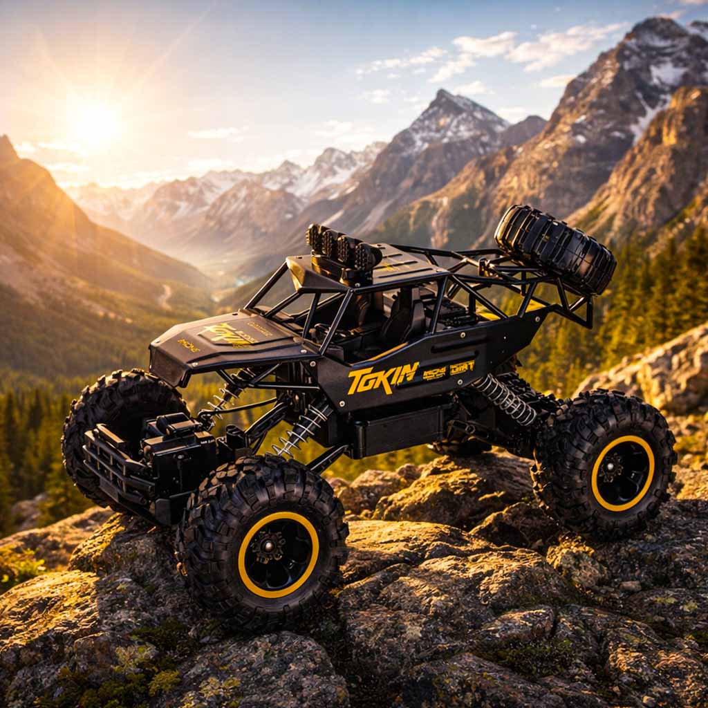 RC-bil Rock Crawler 1:12 4WD METAL sort