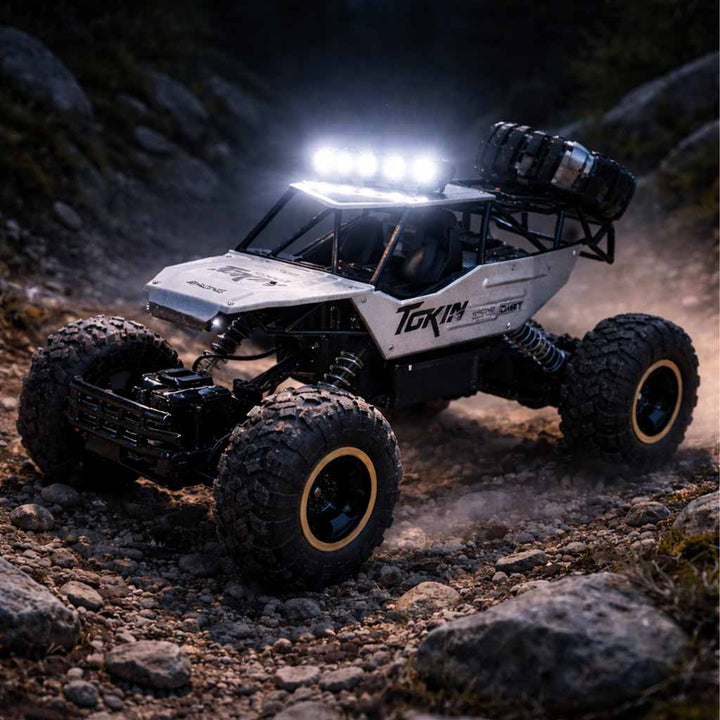 RC-bil Rock Crawler 1:12 4WD METAL sølv