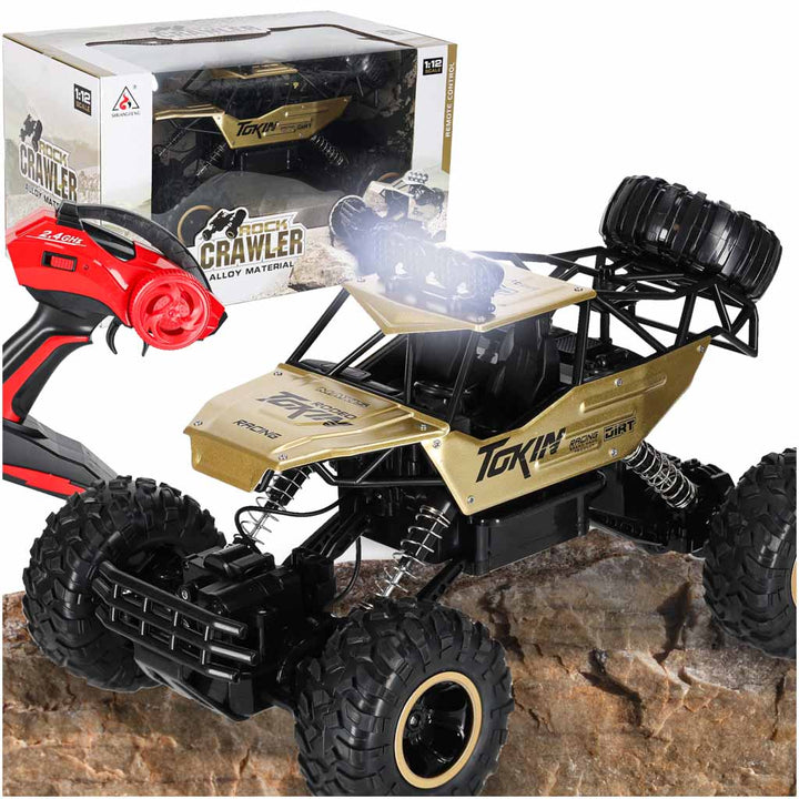 RC-bil Rock Crawler 1:12 4WD METAL guld