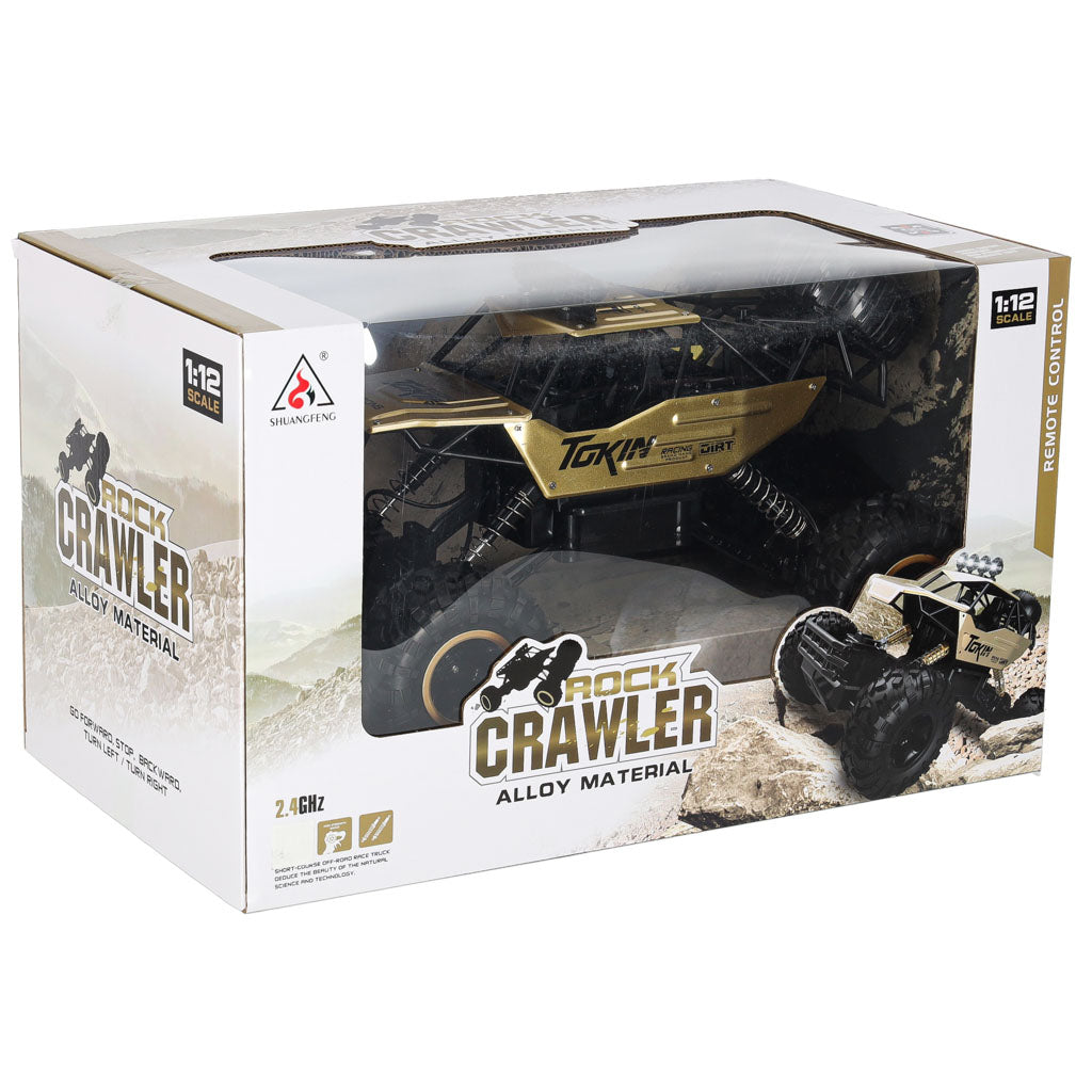 RC-bil Rock Crawler 1:12 4WD METAL guld