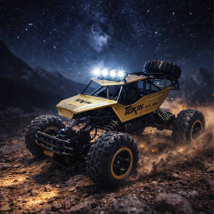 RC-bil Rock Crawler 1:12 4WD METAL guld