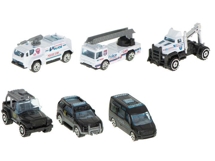 Transportfly + 6 biler politi side/front