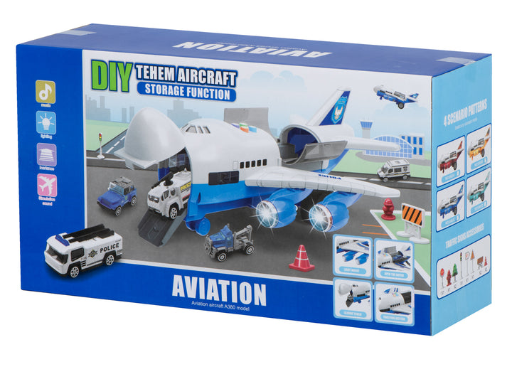 Transportfly + 6 biler politi side/front