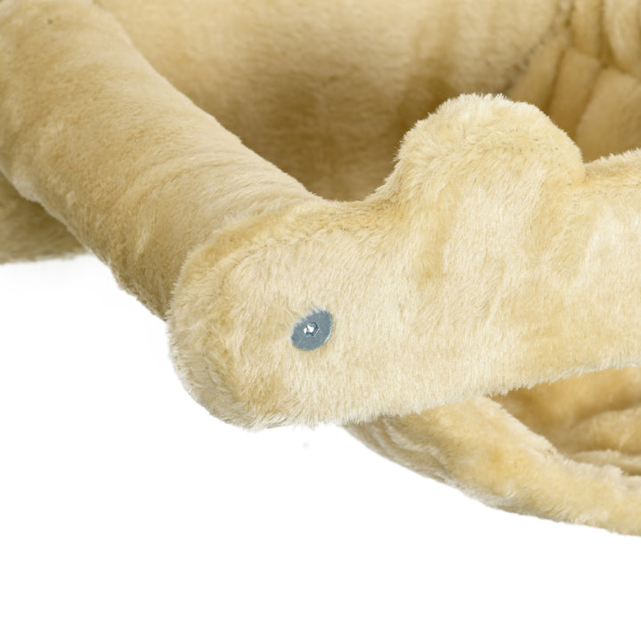 Kattetrappe, 5-delt sæt, 2 kradsetræer, 2 platforme med plysbetræk, hængekøje, beige