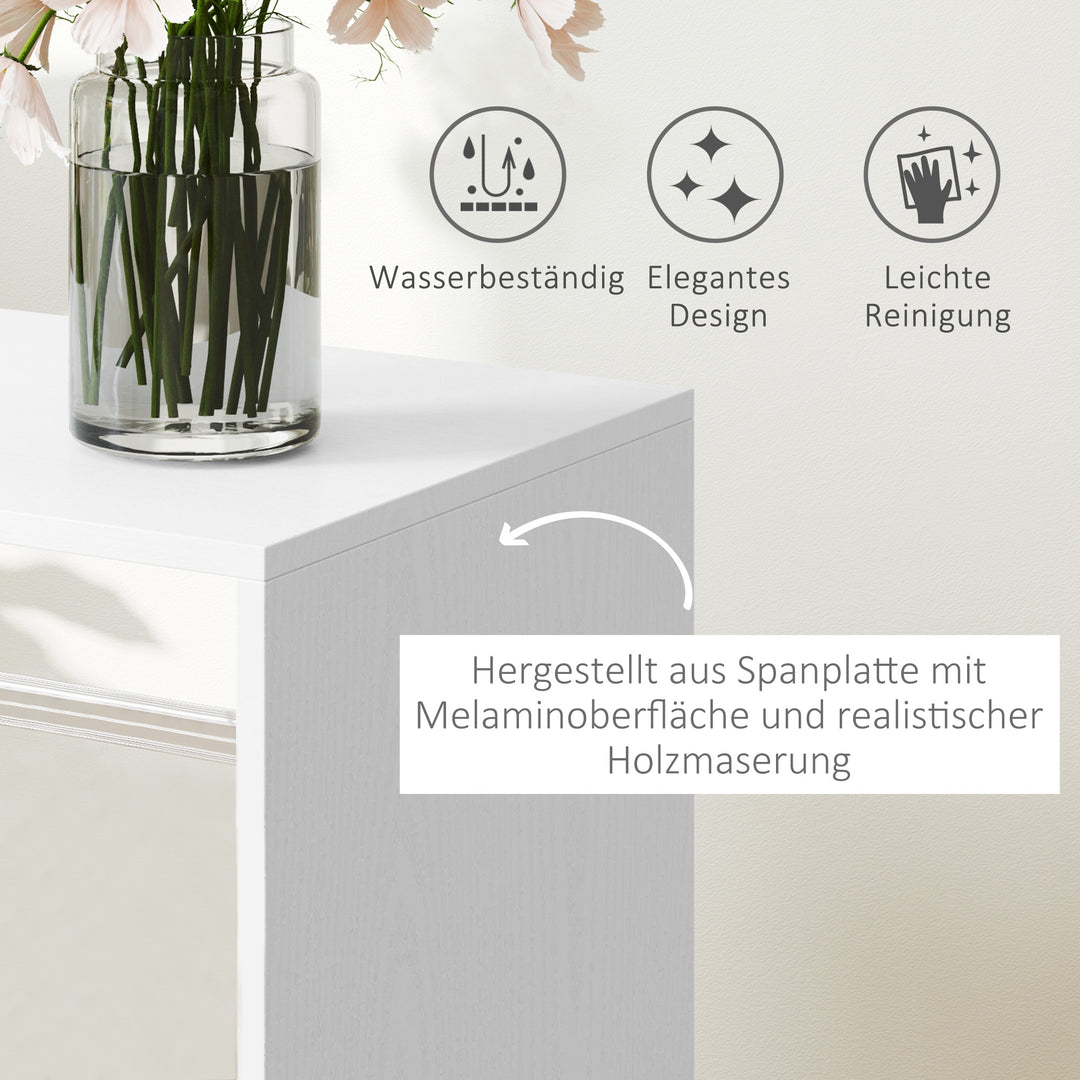 Garderobe, 60 cm x 40 cm x 127 cm, 1 garderobestang, 2 hylder, hvid