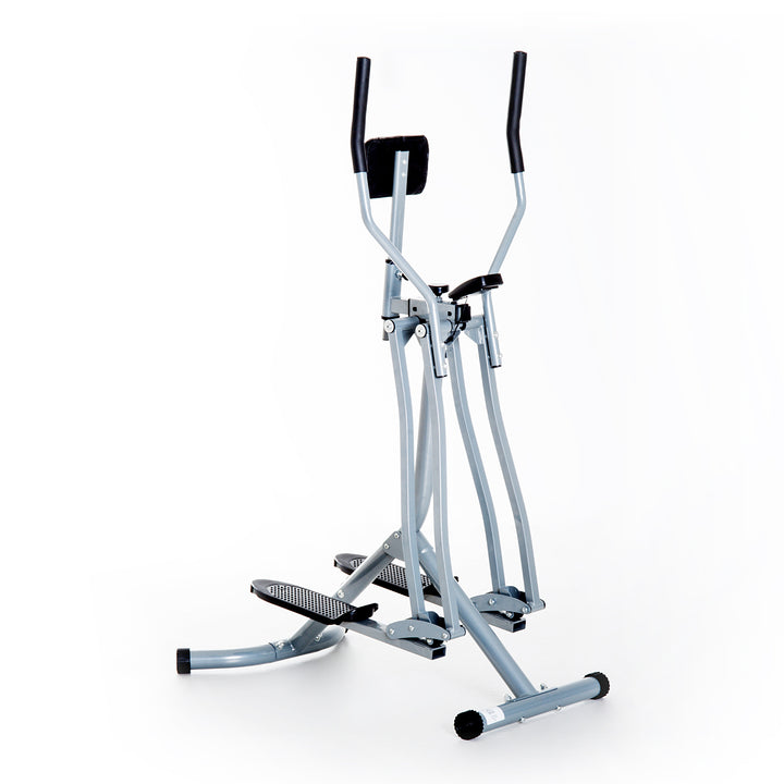 Crosstrainer, motionscykel, lcd-skærm, justerbar brystpude, stål, sølv, 96 x 60 x 152 cm