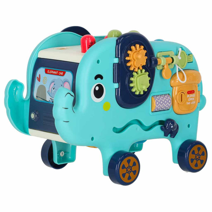 Interaktiv Montessori elefantpund sorterklodser hammer 26 cm