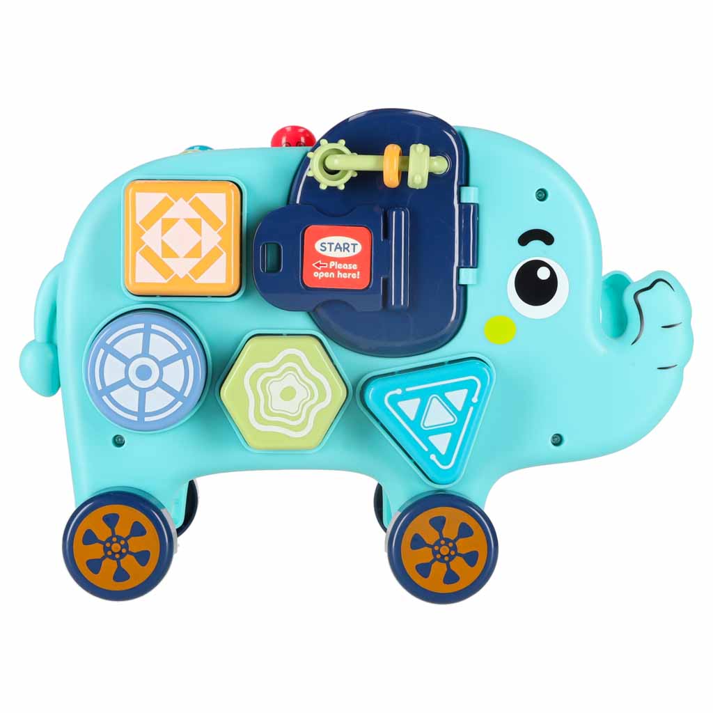 Interaktiv Montessori elefantpund sorterklodser hammer 26 cm