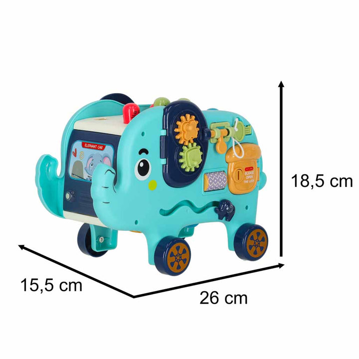Interaktiv Montessori elefantpund sorterklodser hammer 26 cm