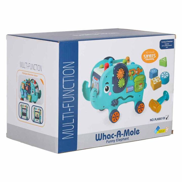 Interaktiv Montessori elefantpund sorterklodser hammer 26 cm