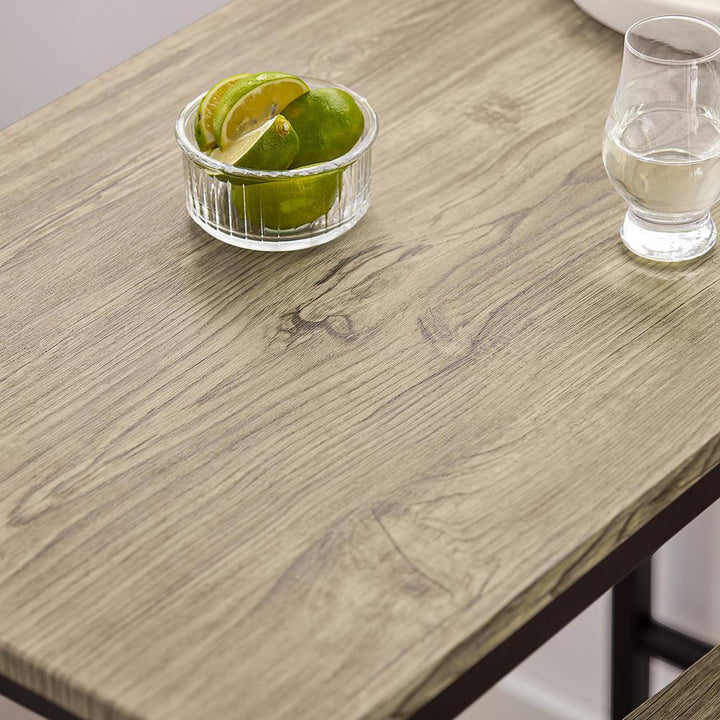 Moderne barbord med 2 stole – Stilfuldt spisebordssæt til køkken og stue