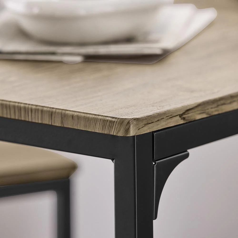 Moderne barbord med 2 stole – Stilfuldt spisebordssæt til køkken og stue