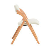 Foldestol / spisebordsstol i træ og stof, L47 cm B60 cm H77 cm