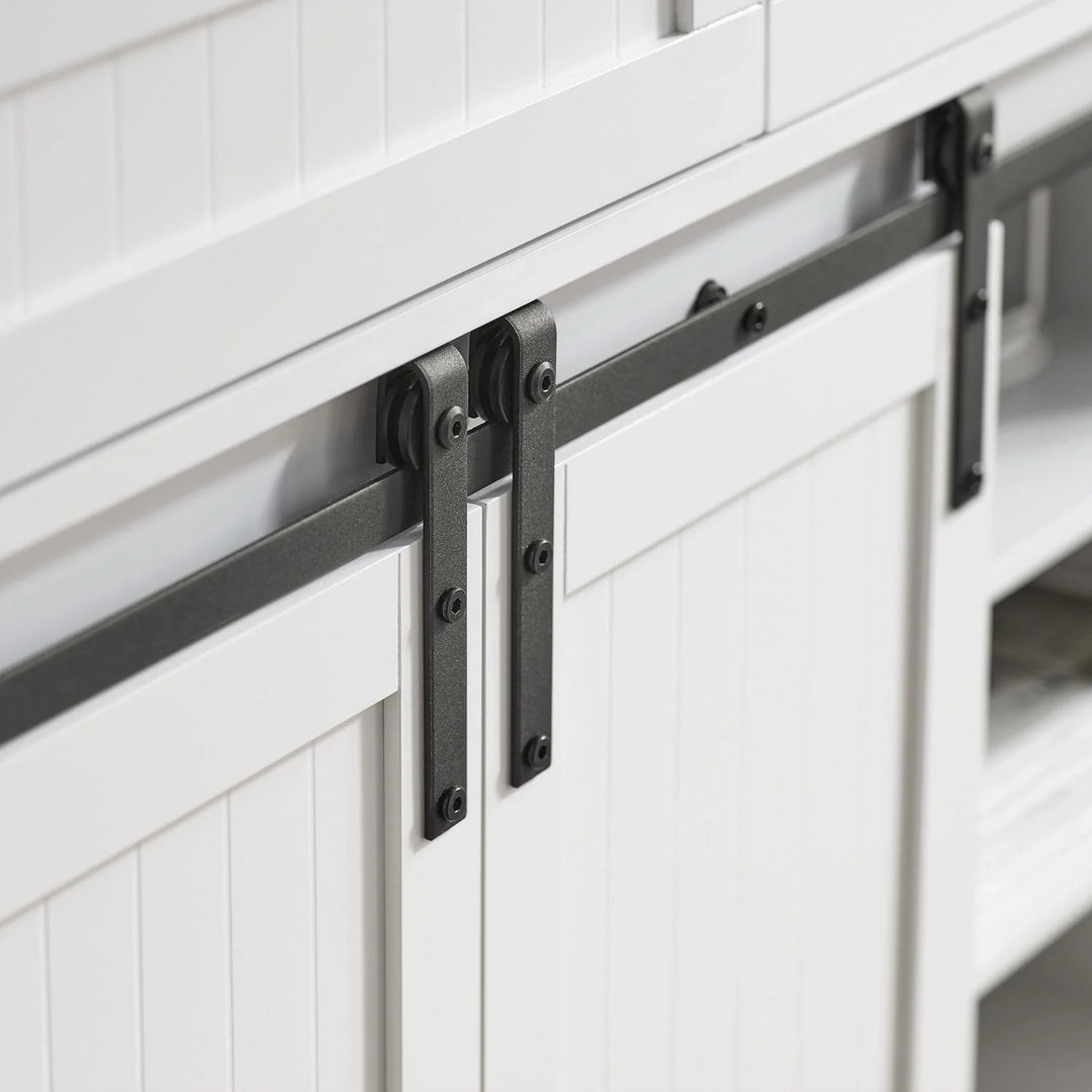 Stilfuldt aflastningsbord og skab til entré og stue, L: 104 cm, B: 35 cm, H: 93 cm, hvid