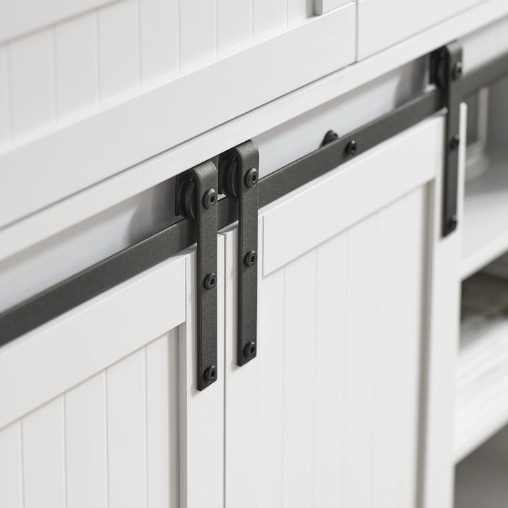 Stilfuldt aflastningsbord og skab til entré og stue, L: 104 cm, B: 35 cm, H: 93 cm, hvid