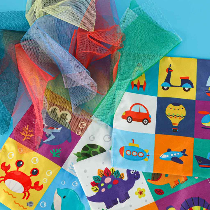 Sorter servietæske sensorisk Montessori plys tal bogstaver