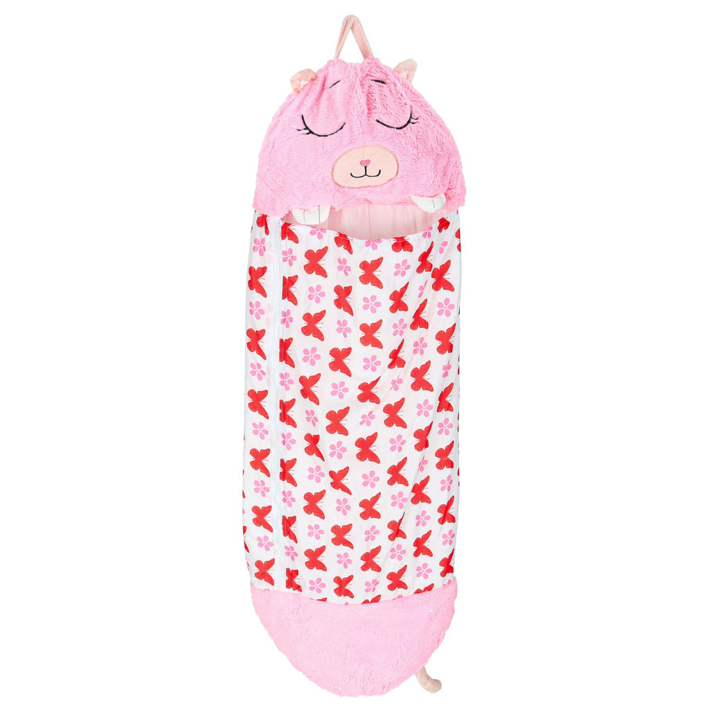 Sovepose til børn turistpude 2-i-1 135x50cm pink