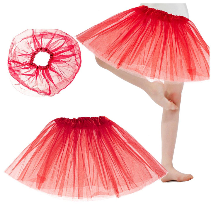 Tyl nederdel tutu kostume kostume rød