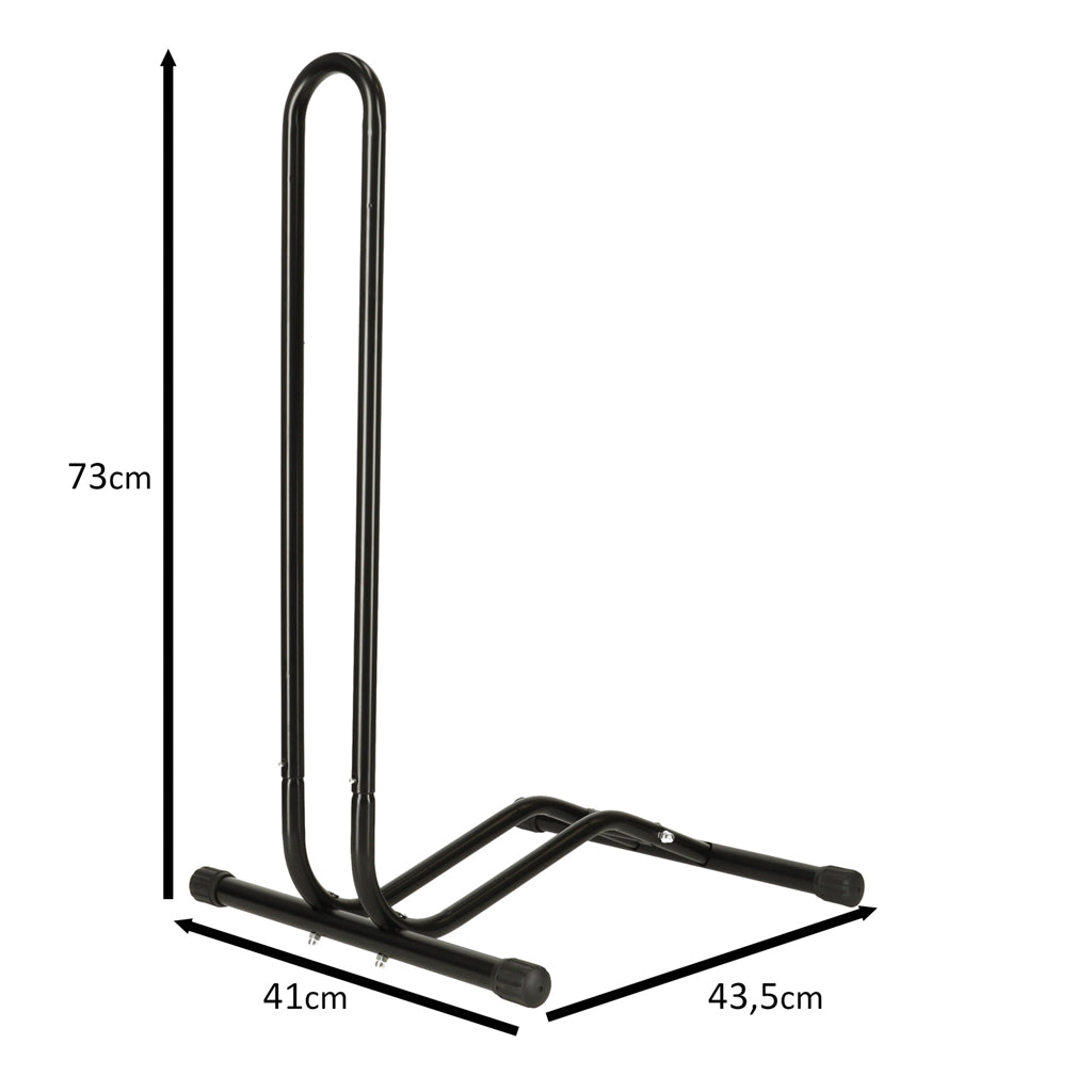 Enkelt cykelstativ i metal, sort