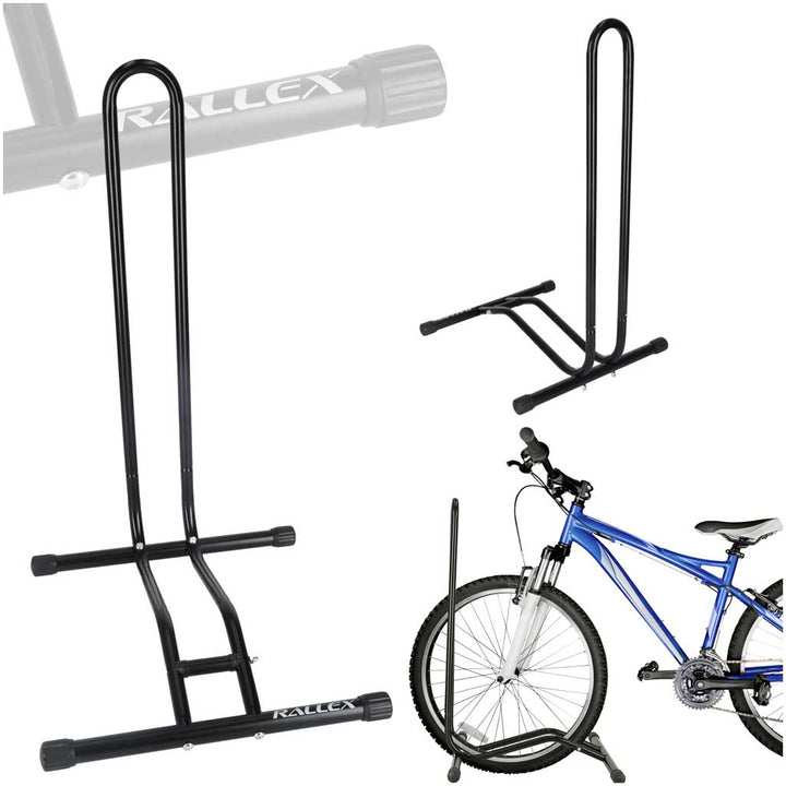 Enkelt cykelstativ i metal, sort